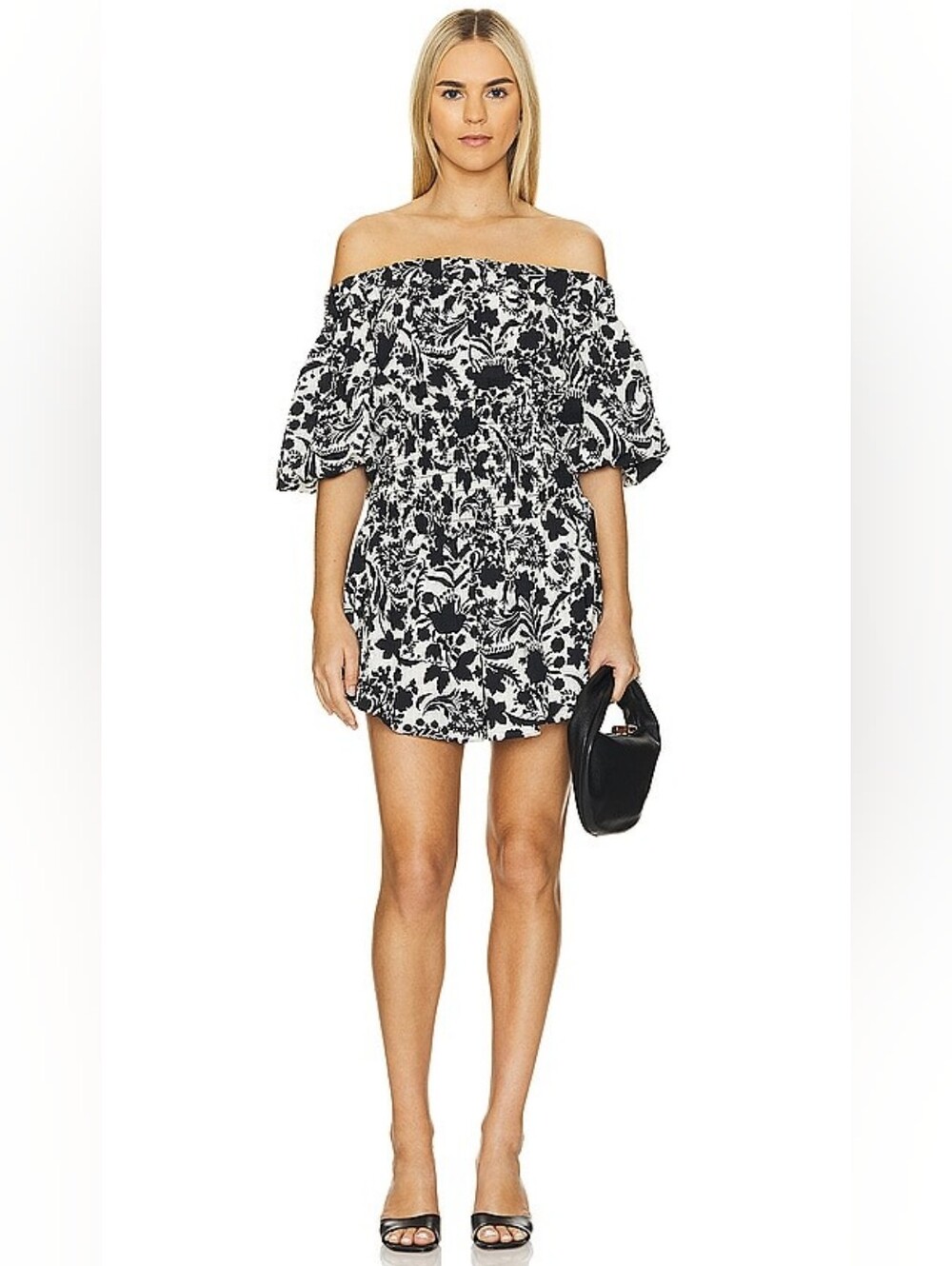 Marta Dress in Flora Negra Ditsy MISA Los Angeles